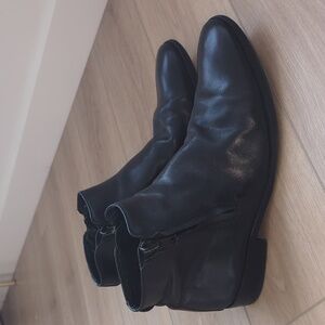 Men's Black Leather Ankle Boots